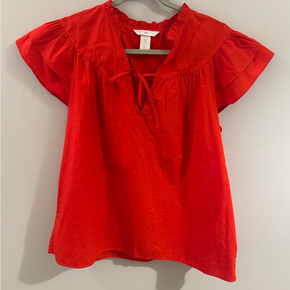 H&M Vibrant Red Blouse